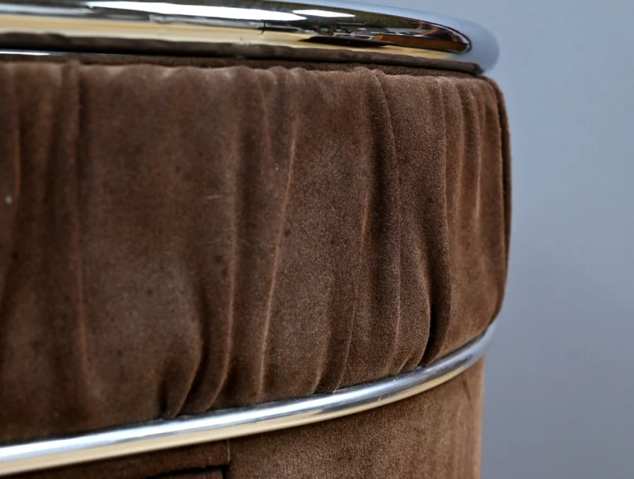 Coiffeuse en Nubuck, design Italien – 1970
