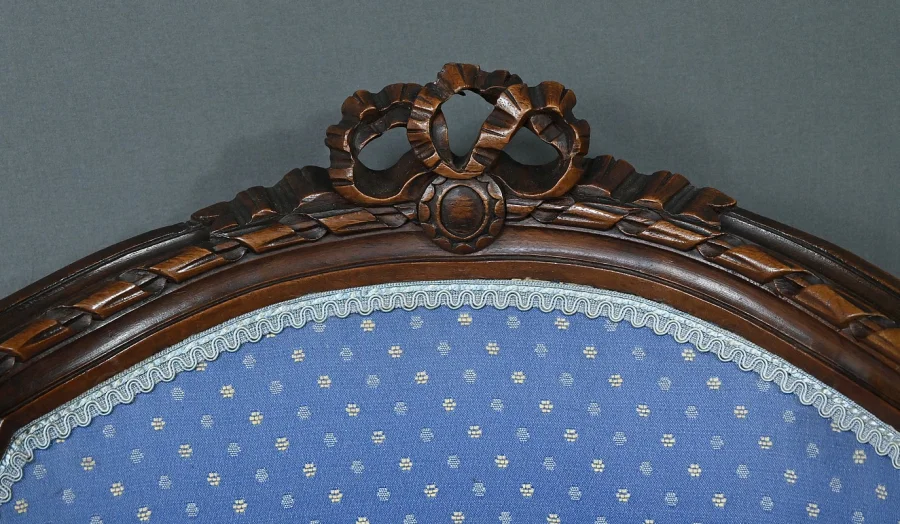 Chaise de Harpiste Pivotante en Hêtre, style Louis XVI – Début XXe