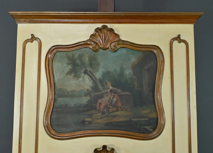 LOUIS XV STYLE TRUMEAU MIRROR