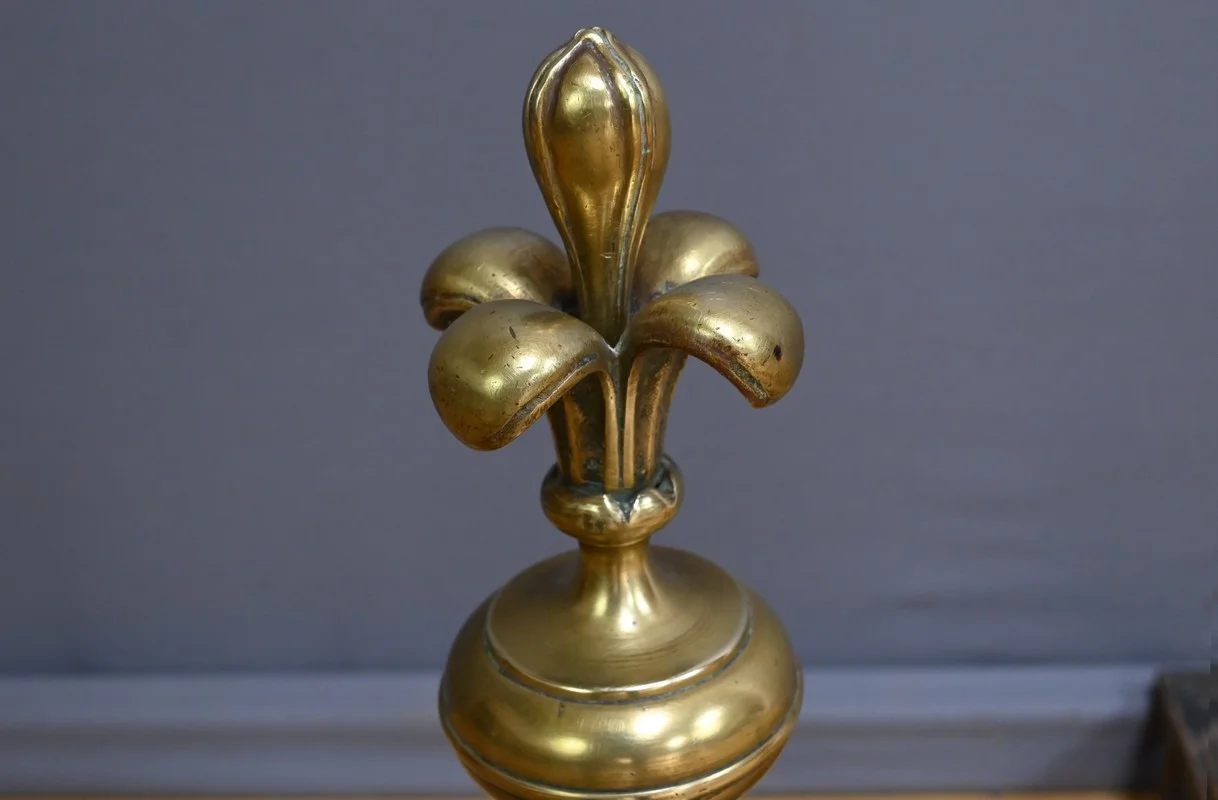PAR DE PERRITOS DE BRONCE DORADO