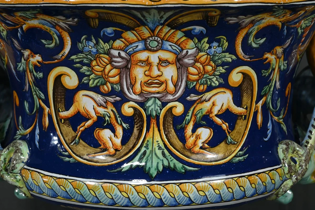 Jardinière en Faïence de Nevers signée - Fin XIXe