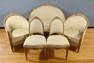 Salon en Acajou Blond, Art Déco – 1940