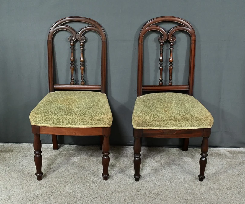 Paire de Chaises en Acajou, époque Restauration – 1ère partie XIXe