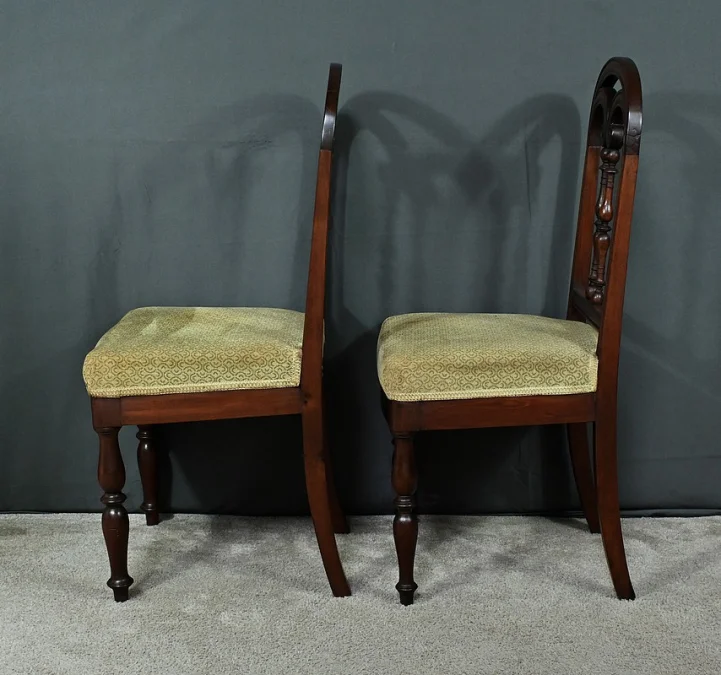 Paire de Chaises en Acajou, époque Restauration – 1ère partie XIXe