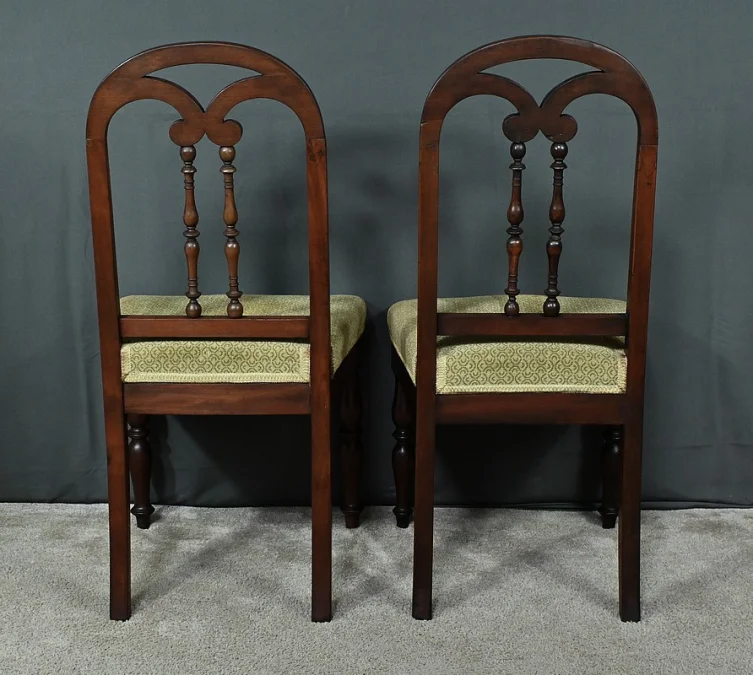 Paire de Chaises en Acajou, époque Restauration – 1ère partie XIXe