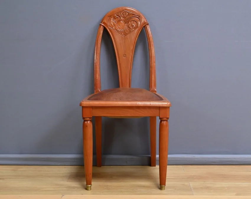 Suite de 4 Chaises en Hêtre teinté, Art Déco – 1910