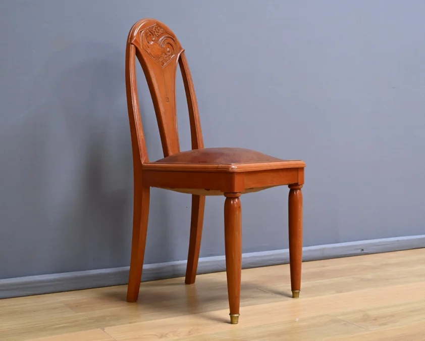 Suite de 4 Chaises en Hêtre teinté, Art Déco – 1910
