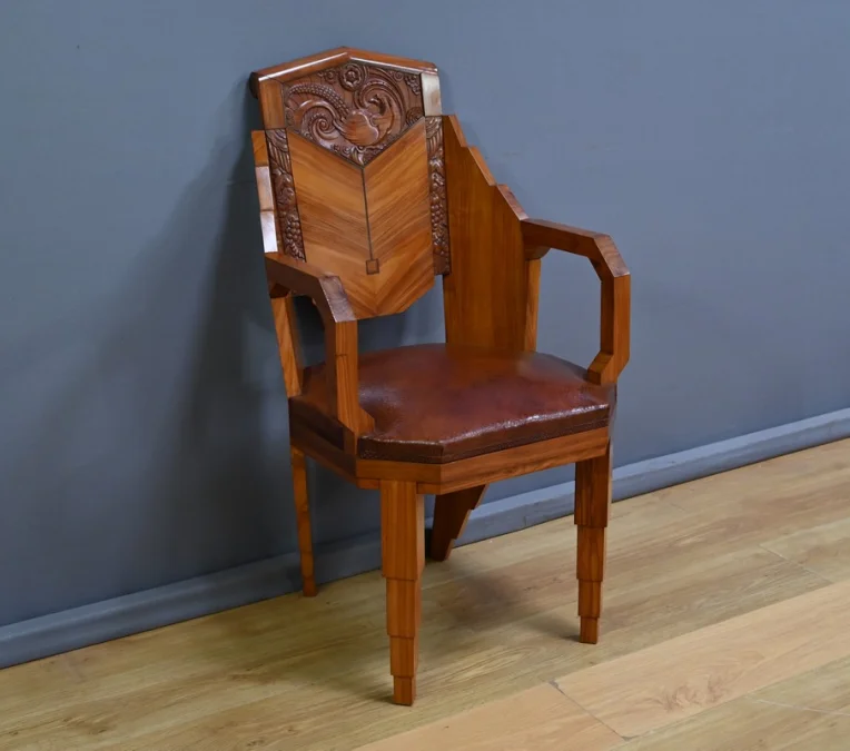 Suite de 6 Fauteuils en Bois de Rose, Art Déco – 1910