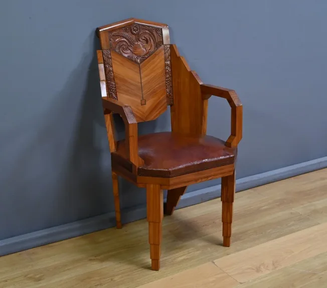 Suite de 6 Fauteuils en Bois de Rose, Art Déco – 1910