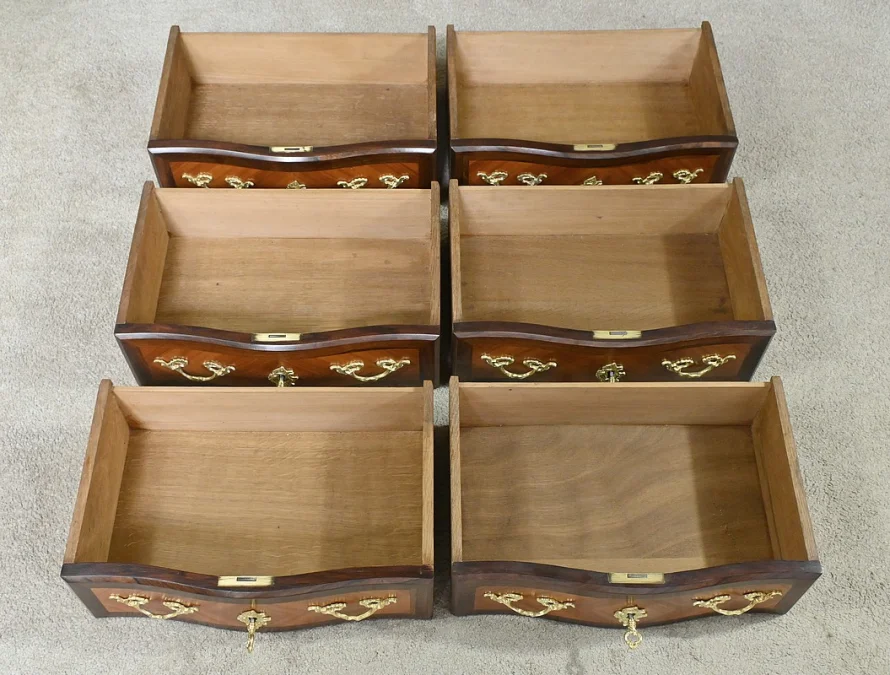 LOUIS XV STYLE BLOCK OF DRAWERS