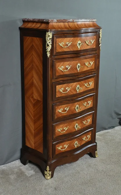 LOUIS XV STYLE BLOCK OF DRAWERS