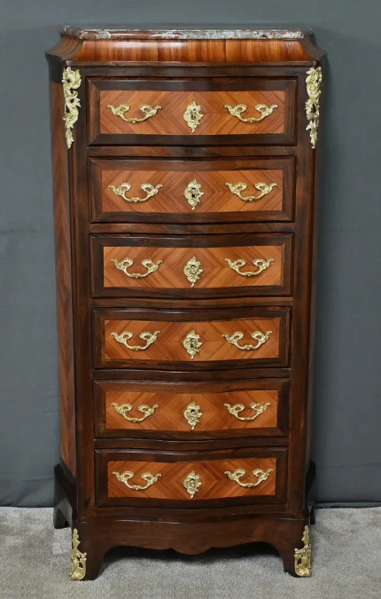 LOUIS XV STYLE BLOCK OF DRAWERS
