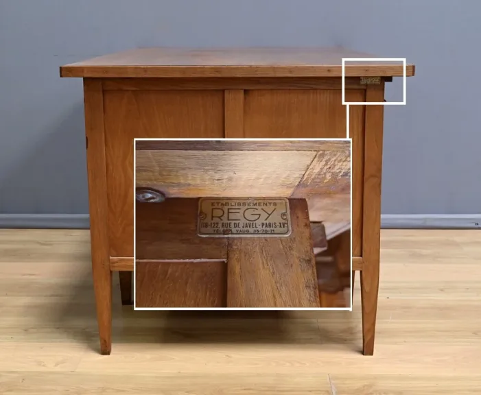 Bureau à Caissons en Chêne massif, établissements Régy – 1940