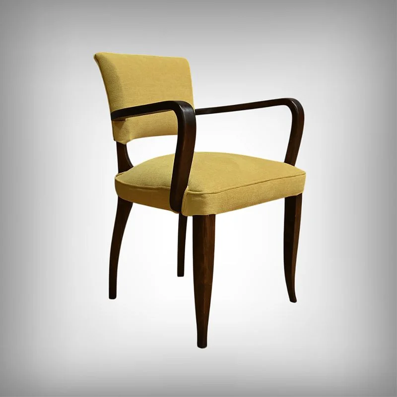 Suite de 4 Fauteuils Bridge, Art Déco, goût J.Leleu – 1940