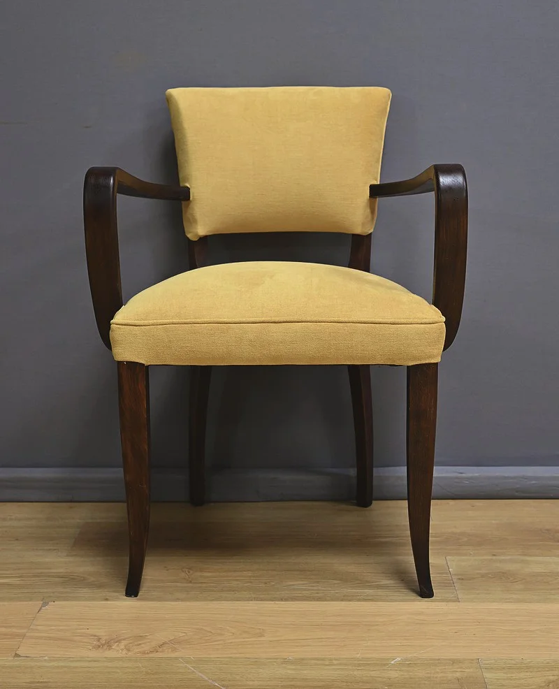 Suite de 4 Fauteuils Bridge, Art Déco, goût J.Leleu – 1940