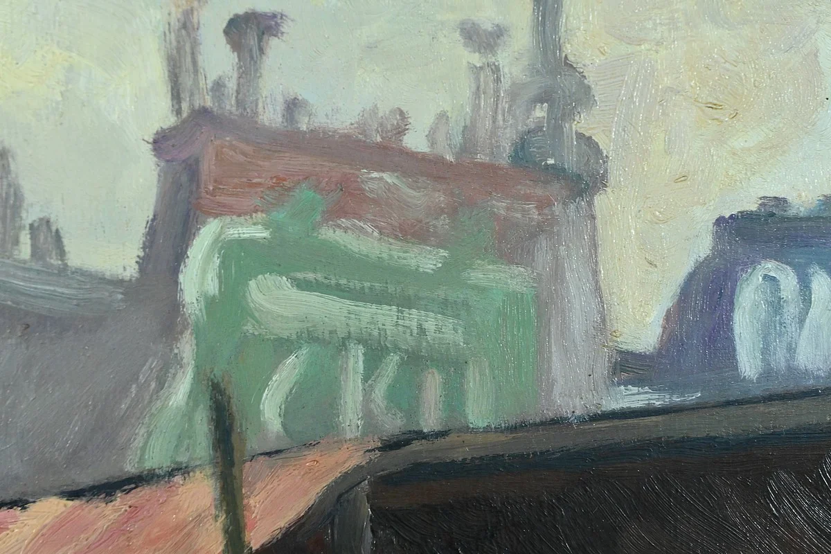 ÖL AUF TAFEL, signiert C. SUBILEAU
