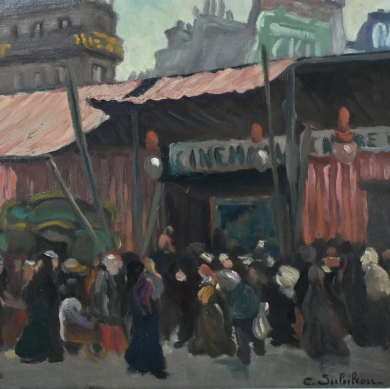 ÖL AUF TAFEL, signiert C. SUBILEAU