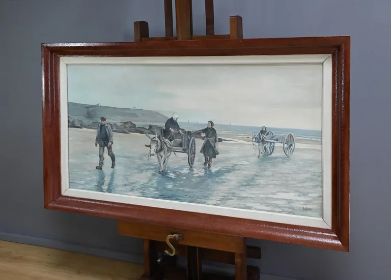 Grand Tableau « Les Goémoniers » de A. Le Guen – 1969