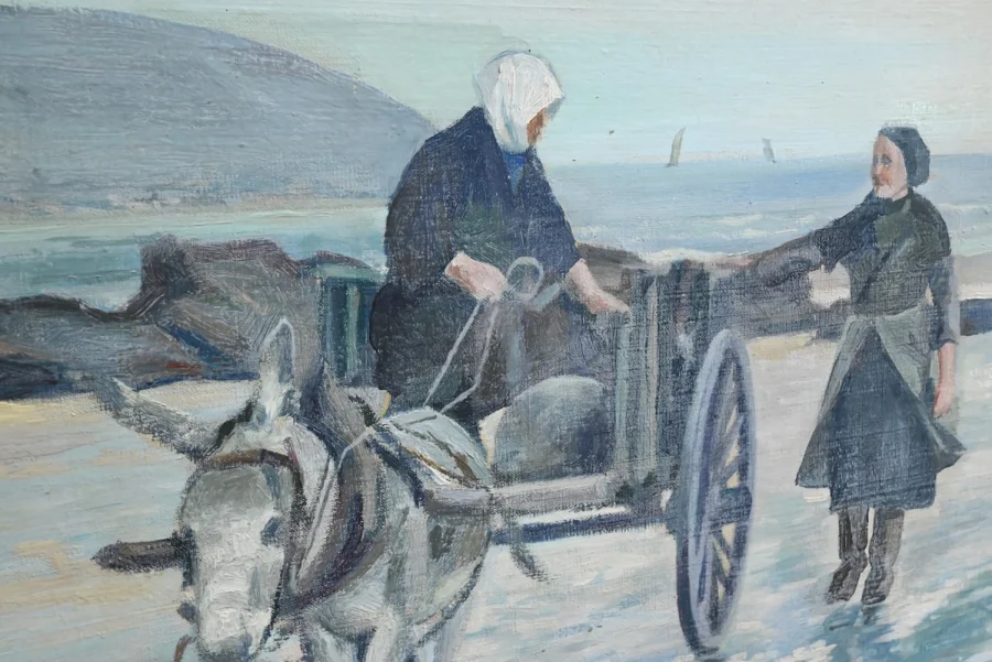 Grand Tableau « Les Goémoniers » de A. Le Guen – 1969