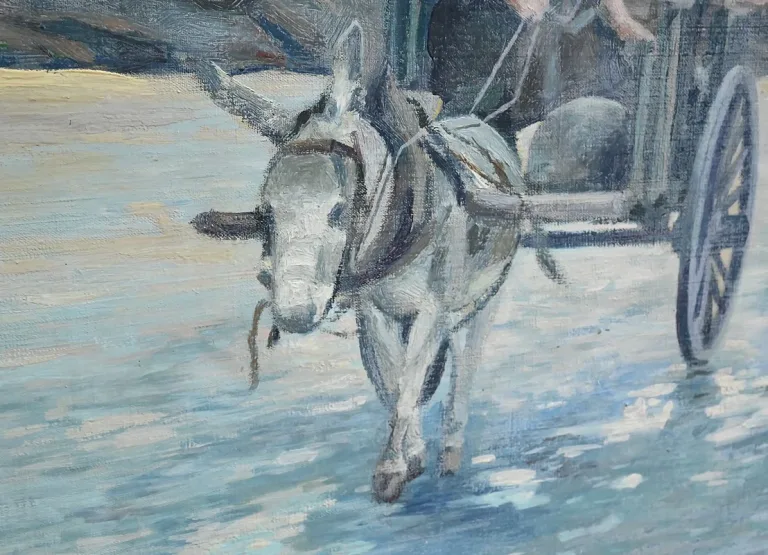 Grand Tableau « Les Goémoniers » de A. Le Guen – 1969