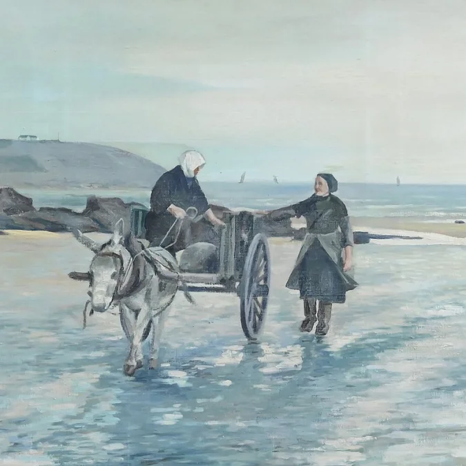 Grand Tableau « Les Goémoniers » de A. Le Guen – 1969
