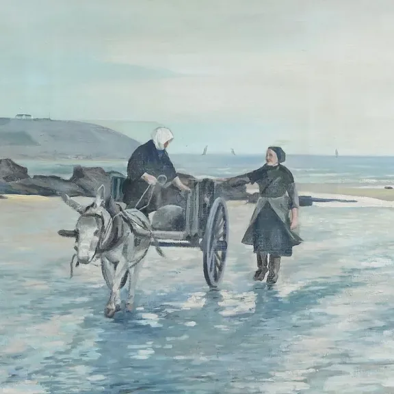 Grand Tableau « Les Goémoniers » de A. Le Guen – 1969