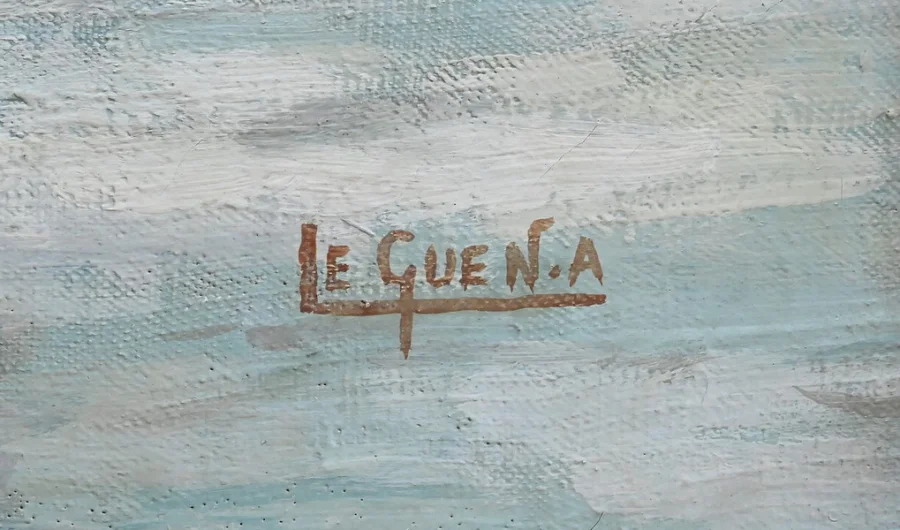 Grand Tableau « Les Goémoniers » de A. Le Guen – 1969