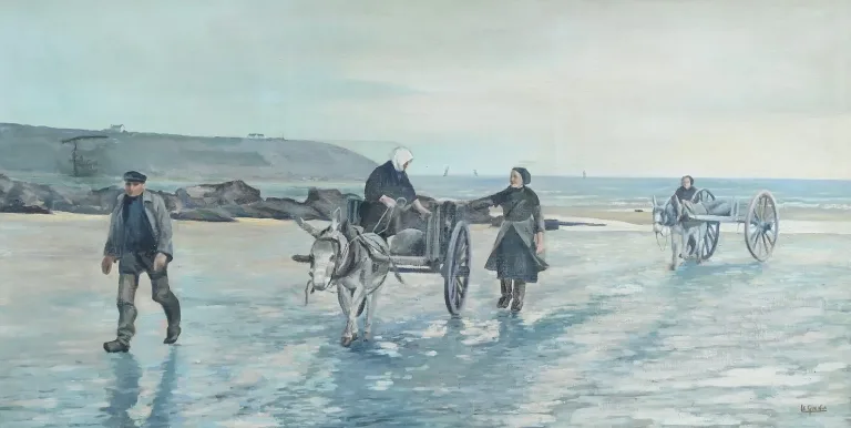 Grand Tableau « Les Goémoniers » de A. Le Guen – 1969