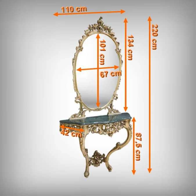 CONSOLE TABLE WITH MIRROR