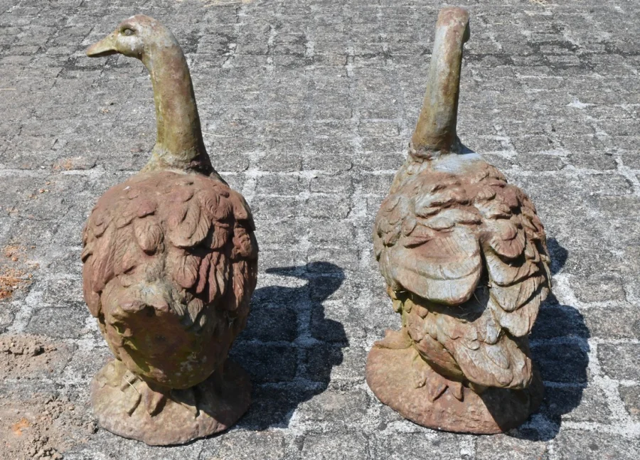 Paire de Canards en Fonte – XXe