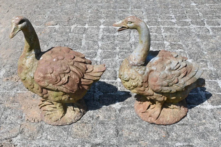 Paire de Canards en Fonte – XXe