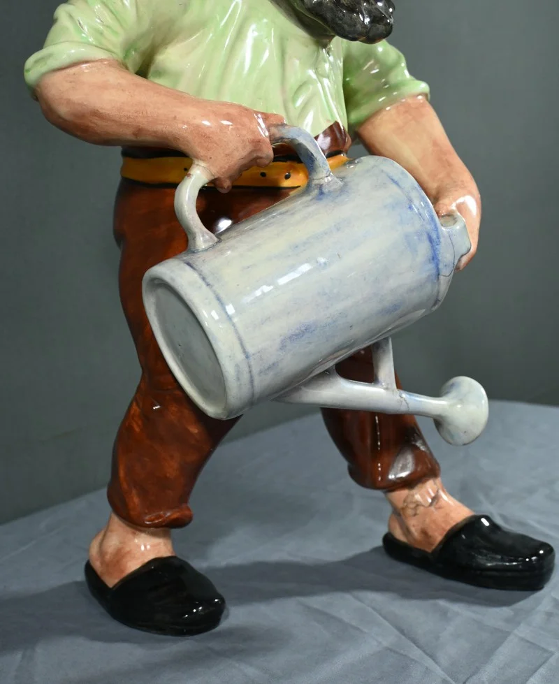 Gnome en Faïence Polychrome - Milieu XXe