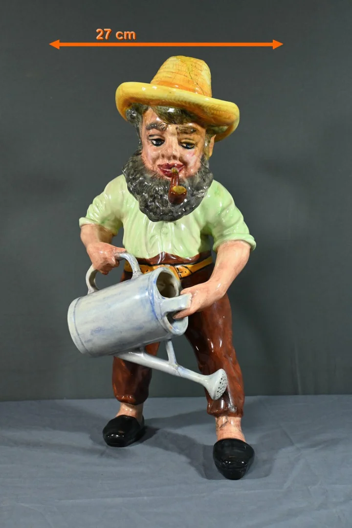 Gnome en Faïence Polychrome - Milieu XXe