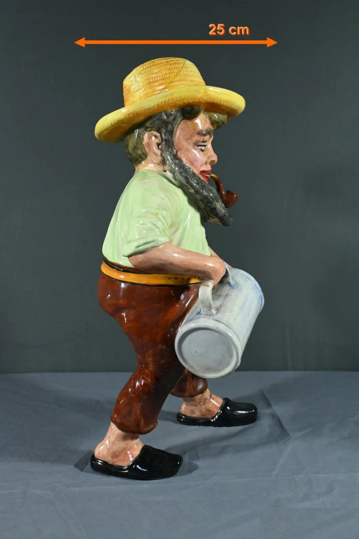 Gnome en Faïence Polychrome - Milieu XXe