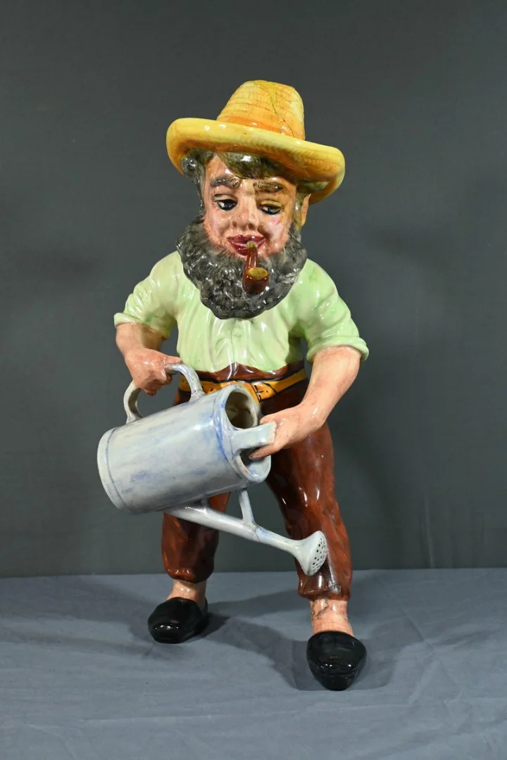 Gnome en Faïence Polychrome - Milieu XXe
