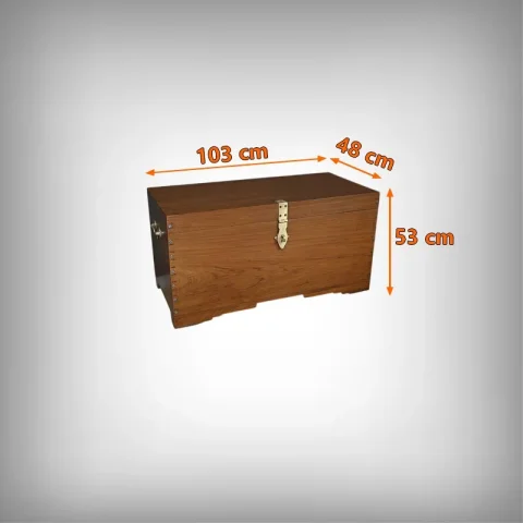 Grand Coffre de Marine en Teck – Fin XIXe