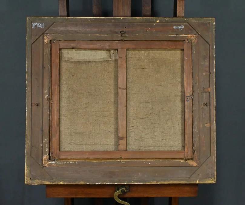 Tableau « Le Village » signé Delacour – Fin XIXe