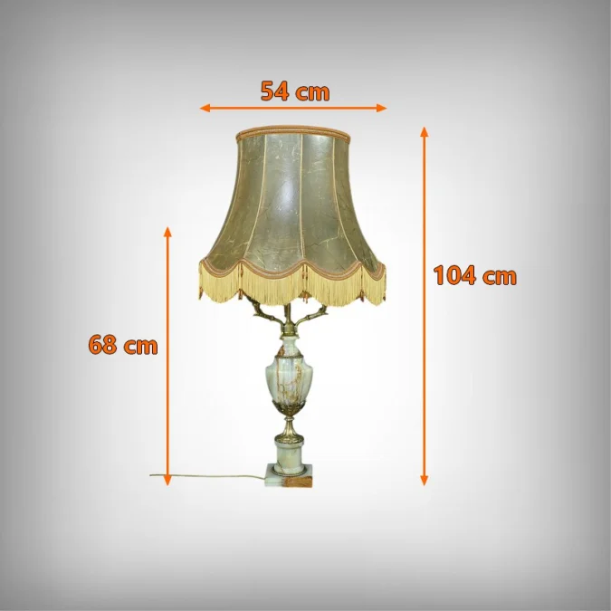 Importante Lampe en Onyx et Bronze, style Louis XVI – XXe