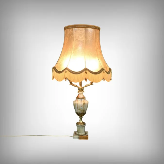 Importante Lampe en Onyx et Bronze, style Louis XVI – XXe