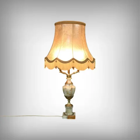 Importante Lampe en Onyx et Bronze, style Louis XVI – XXe
