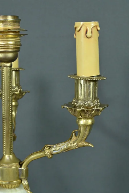Importante Lampe en Onyx et Bronze, style Louis XVI – XXe