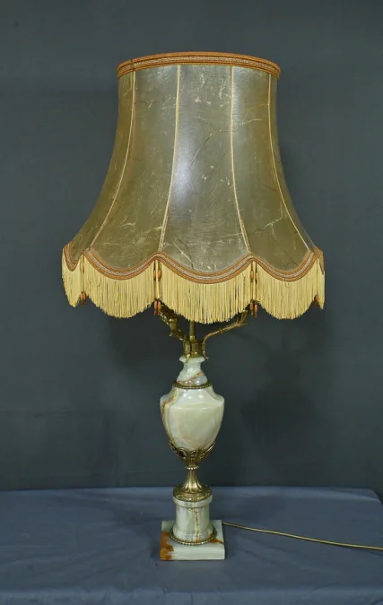 Importante Lampe en Onyx et Bronze, style Louis XVI – XXe