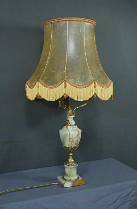 Importante Lampe en Onyx et Bronze, style Louis XVI – XXe