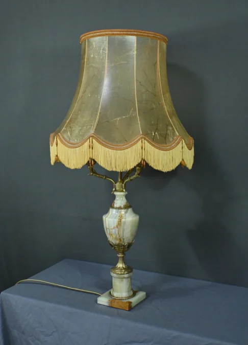 Importante Lampe en Onyx et Bronze, style Louis XVI – XXe