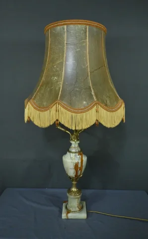 Importante Lampe en Onyx et Bronze, style Louis XVI – XXe