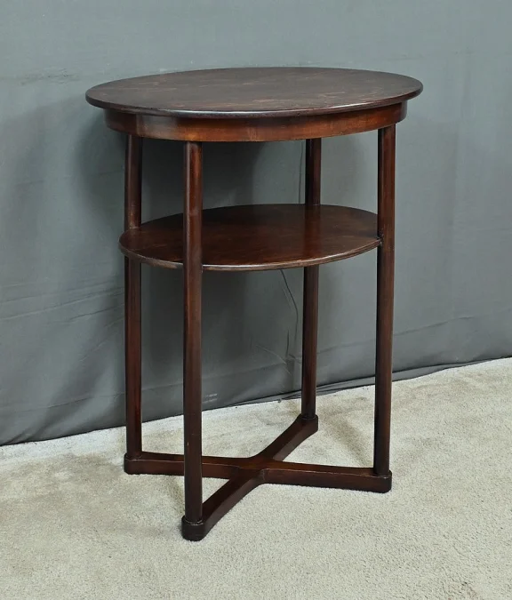 Guéridon en Hêtre, par J. Hoffmann, Maison Thonet, Art Déco – 1930