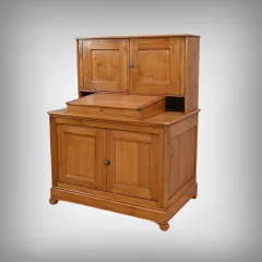 Meuble de Commerce en Pitchpin avec Pupitre – 1920