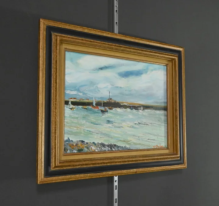Tableau « Petit Port Breton » signé J.J Duboc