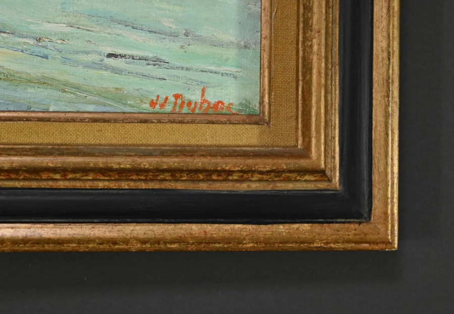Tableau « Petit Port Breton » signé J.J Duboc