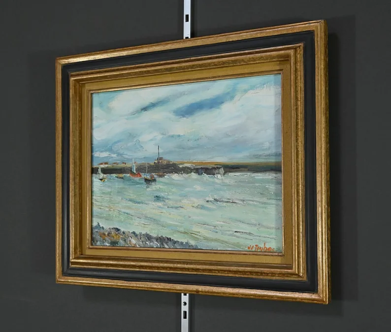 Tableau « Petit Port Breton » signé J.J Duboc